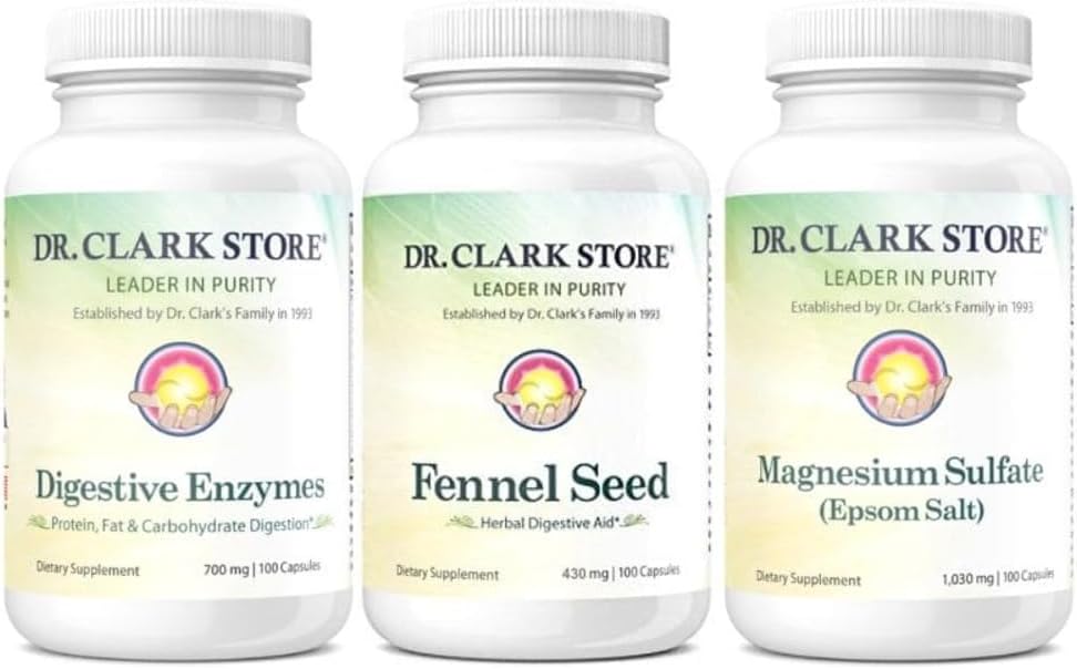 Dr Clark Store Flat Tummy &amp; Debloating Kit – Natural Digestive Support for Bloating Relief, Flat Stomach &amp; Mejorado Gut Health