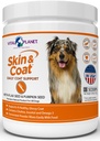 Planeta Vital - Suplemento de piel y carne para perros con Choline, Inositol, Calabaza, Flax y Omega-3 Aceites para soportar una suave carne sana brillante y para alergias estacionales - 60 Scoops, 111g, 3.92oz