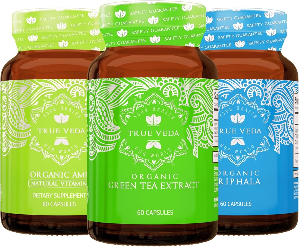 Verdadera Digestión Veda y Detox Bundle USDA Orgánica ← Multi-Award-Winning ¦ Green Tea ← Amla con la vitamina C