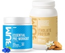 RAW Whey Isolate Protein Powder & Essential Pre-Workout Powder Bundle (Vanilla Oatmeal Cookie &amp; Blue Raspberry) - Chris Bumstead Sports Nutrition Supplement for Men &amp; Women