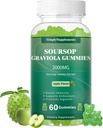 Soursop Graviola Gummies, Organic Soursop Leaves Extract 2000mg for Antioxidant, Immune Support &amp; Digestive Promotion, Vegan - Green Apple Flavor - 60 Gummies