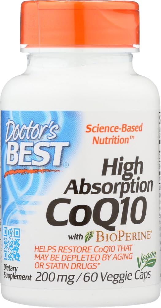Mejor absorción alta del médico CoQ10 cápsulas vegetales, 200 mg, 60 conteo