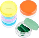 Caja de Organizador de Pequeñas Píldoras, 5 Pcs Cajas de Píldora de Viaje Tener Contenedor Portable Daily Mini Pill Container No BPA Medicamentos Almacenamiento Contenedores para Cartera de Bolsillo (Blue/Orange/Rose Red/Yellow/Green)