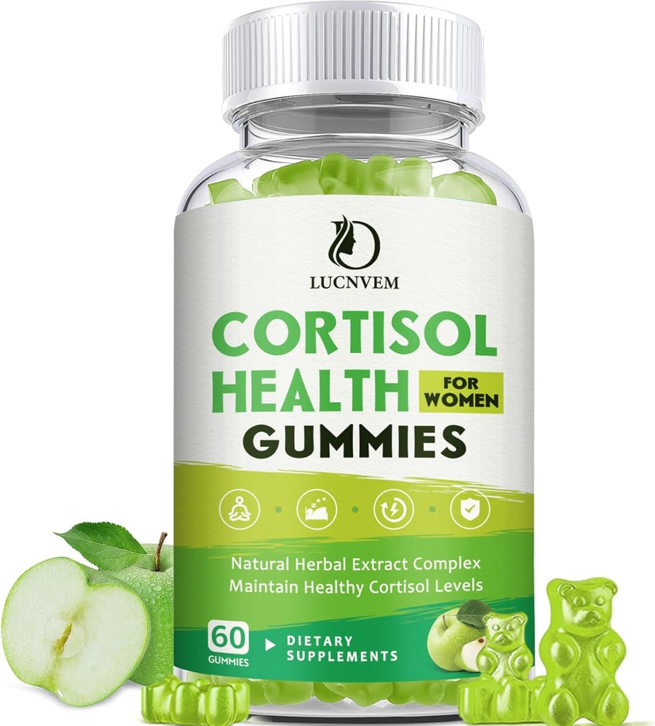 Cortisol Detox for Women Gummies, Cortisol Reducer Detox Manager, Magnesium Ashwagandha Rhodiola Rosea Herbal Complex for Mood/Focus &amp; Sleep, Maintain Healthy Cortisol Levels - 30 Day Vegan Supply