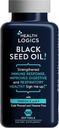 Temáticas de salud Aceite de semillas negras, prensado en frío, rica fuente de ácidos grasos esenciales Omega 6 " 9 , de Nigella Sativa (100 cápsulas de gel blando)