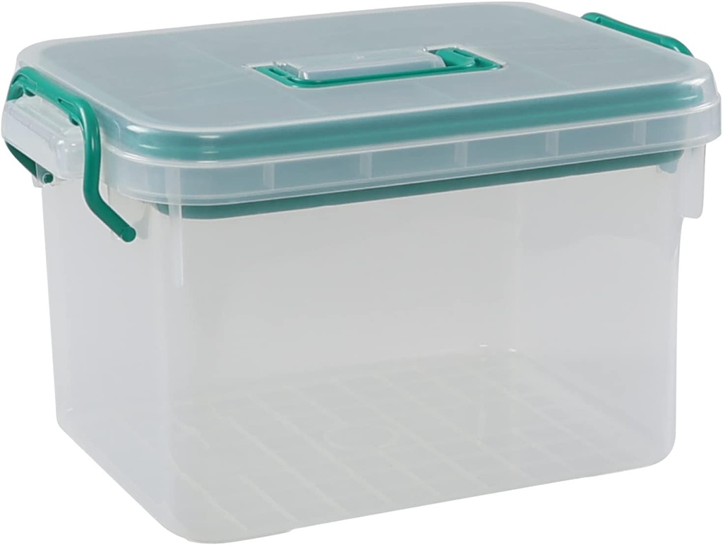 Caja de almacenamiento de plástico transparente Organizador/Medicine Box, Caja de almacenamiento de kits de emergencia familiar