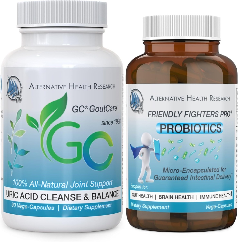 GC® GoutCare and Friendly Fighters® Probiotic: 30-Day Uric Acid & Inflammation Cleansing Package