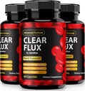 (3 Pack) Píldoras Flux claras, cápsulas oficiales de ClearFlux, soporte natural, soporte premium para mantener niveles estables y circulación saludable, revisión natural de la salud del fluido (180 cápsulas)