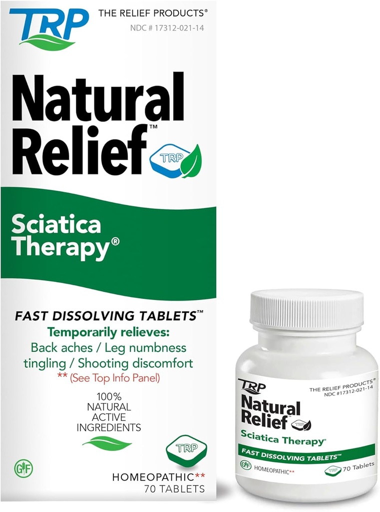 The Relief Products Sciatica Therapy Fast Dissolving Tablets - 100% Natural Active Ingredients - 70 Cuenta