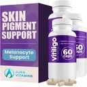 Vitiligo Capsules 60 Count | 1 Month | Improve Skin Pigmentation Support and Reduce White Spots | Effective Vitiligo Supplement | Natural Solution for White Spots on Skin. (3)