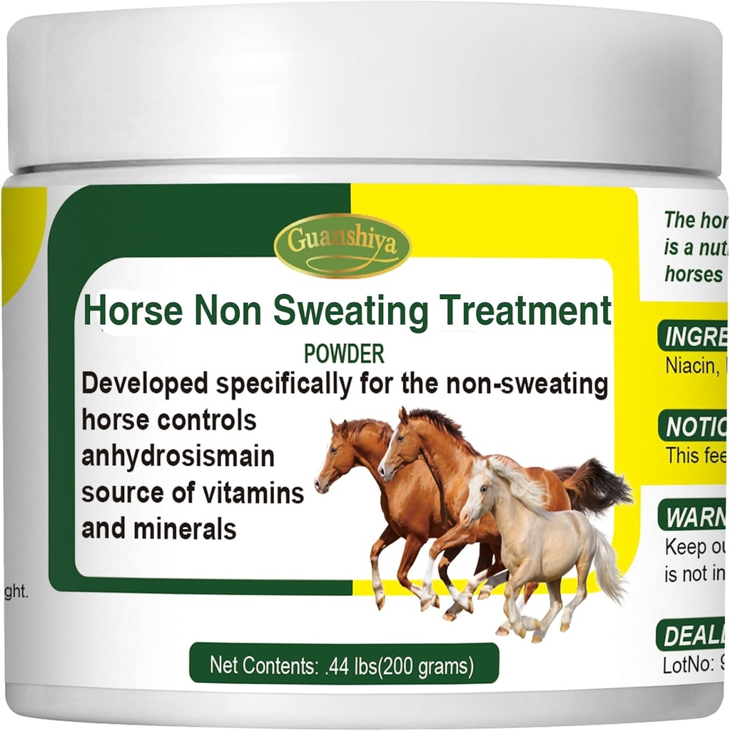 Tratamiento de no Sudoración de Caballos, Promoción de Regulación de Temperatura Saludable para Stop Sweat, AC, Old, Mare, Gelding, Anhidrosis, One Hot Summer Day Use