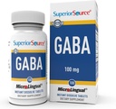 Fuente superior GABA 100 mg - Brain &amp; Nervous System Support Supplement - Gamma-Aminobutyric Acid Supplement Aids Healthy & Relaxed Sleep - Bariatric Friendly - 100 Sublingual Dissolving Tablets