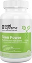Nutri Supreme Teen Multivitamin for Boys and Girls 12-17, Best Kosher One Por Day Teen Vitamins, Formulado para el desarrollo adolescente y la salud inmunitaria, 30 cápsulas