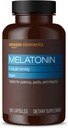 Elementos - Melatonina 5mg Capsules, Ayudas con insomnio ocasional, Vegan, Desflavorado, 195 Conde (Pack of 1), 6 meses de suministro (Paquete puede variar)