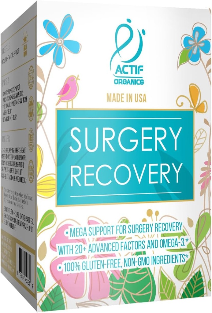 ACTIF Cirugía de recuperación Suplemento con 20+ Factores avanzados y Omega-3 – No GMO, Hecho en EE.UU., 90 Cuenta doble factor de clorella + Zinc