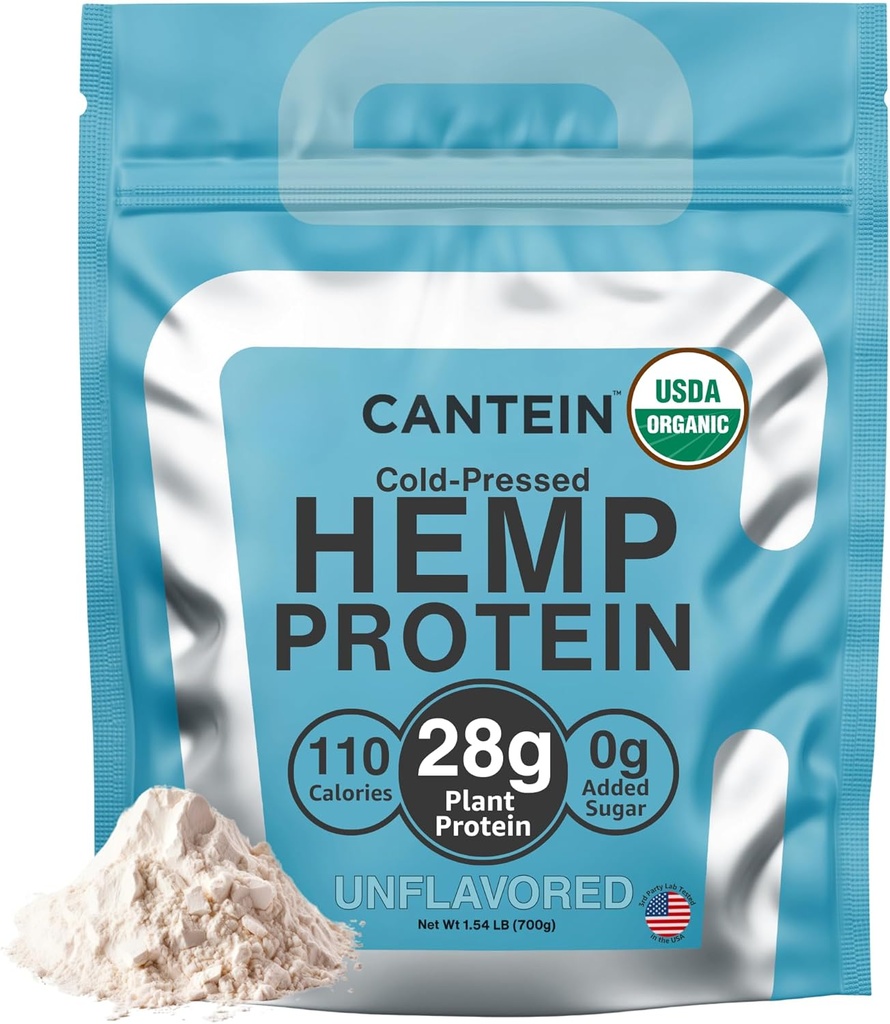 Pólvora de cáñamo orgánico, Afeitado de Proteína vegetal y vegano, Lactosa y Lácteos Libres, Gratuitos, Limpios y Desarmados (20 Servimientos)