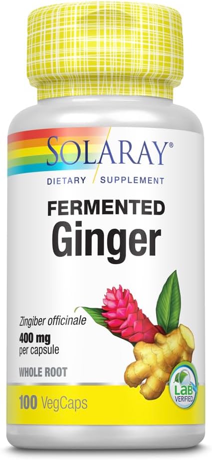 SOLARAY Fermented Ginger Root 400mg  100 VegCaps