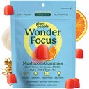 Plant People WonderFocus Mushroom Gummies with Lion's Mane & Cordyceps - Suplemento Nootropic Brain Boosts Memory, Focus, Energy & Mood in Adults ← No Sugar, 100% Vegan, Citrus Flavor, 60 Conde