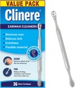 Limpiadores de oído de Clinere, Herramienta de limpieza de canales suaves y eliminación de cera de oído, Itch Relief, Exfoliates, 36 Conde