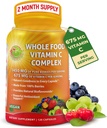 Complejo completo de vitamina C - 1450 mg de bayas orgánicas - 675 mg de vitamina C por ser, antioxidante de alta potencia &amp; inmunológico Apoyo con Acerola, Amla y Bioflavonoides naturales - Vegano, No GMO, 120 Conde