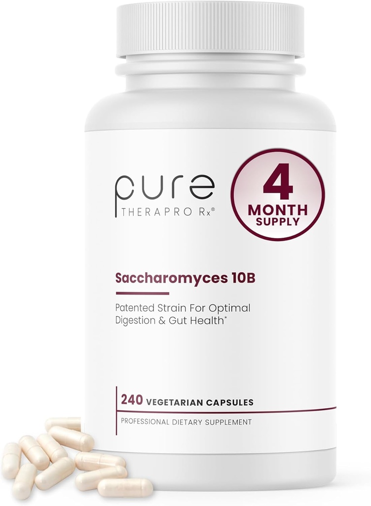 Saccharomyces Boulardii Probióticos 10 Billones CFU - Hecho en EE.UU. No soporta Fillers, Strain Patented: Lynside CNCM I-3799 Probióticos para Hombres y Mujeres