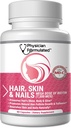 Esquí de pelo saludable y uñas Vitaminas para hombres y mujeres - 7500 mcg Biotina, Aminoácidos, Collagen y ácido hialurónico - 60 cápsulas