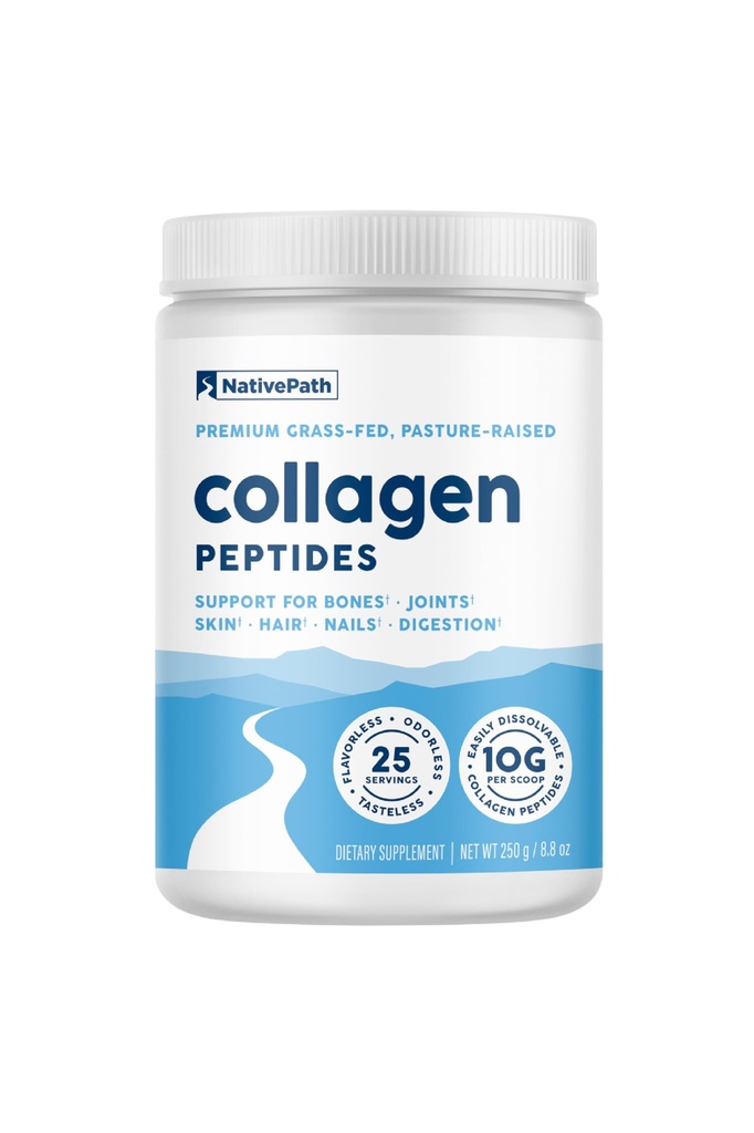 NativePath Collagen Peptides - Hidrolyzed Tipo 1 & 3 Collagen Powder for Skin, Hair, Nails - 8.8 oz (25 Servings)