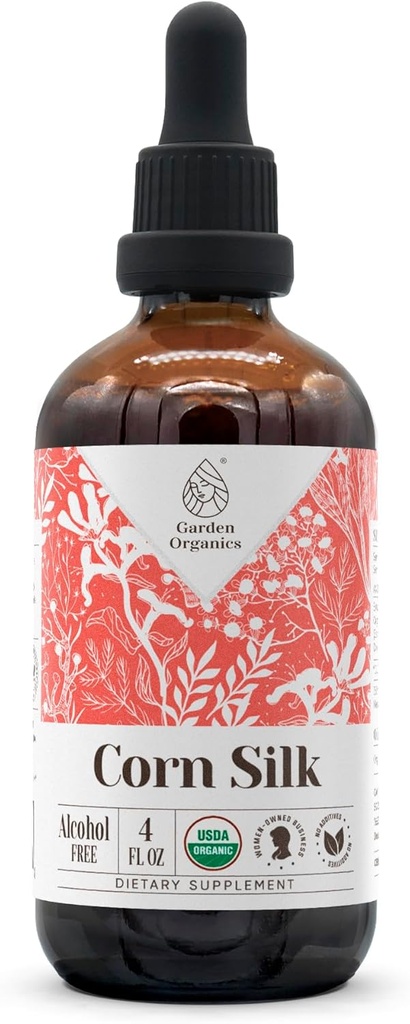 Seda de maíz USDA Extracto sin alcohol orgánico ← Suplemento dietético, Tintura de alta potencia