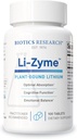 Biotics Research Li Zyme 50 microgramos, Lithium como una alimentación completa, litio fitoquímico, altamente biodisponible, soporta función cerebral, memoria y soporte de humor, 100 Tablets