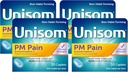 Unisom PM Pain Nighttime Sleep-aid + Pain Reliever, Acetaminophen &amp; Diphenhydramine HCI, 30 Caplets, 50mg (Pack of 4)