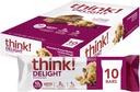 ¡Piensa! Delight, Keto Protein Bares, Healthy Low Carb, Gluten Free Snack - Chocolate Peanut Butter Cookie Dough, 10 Cuenta (Packaging May Vary)