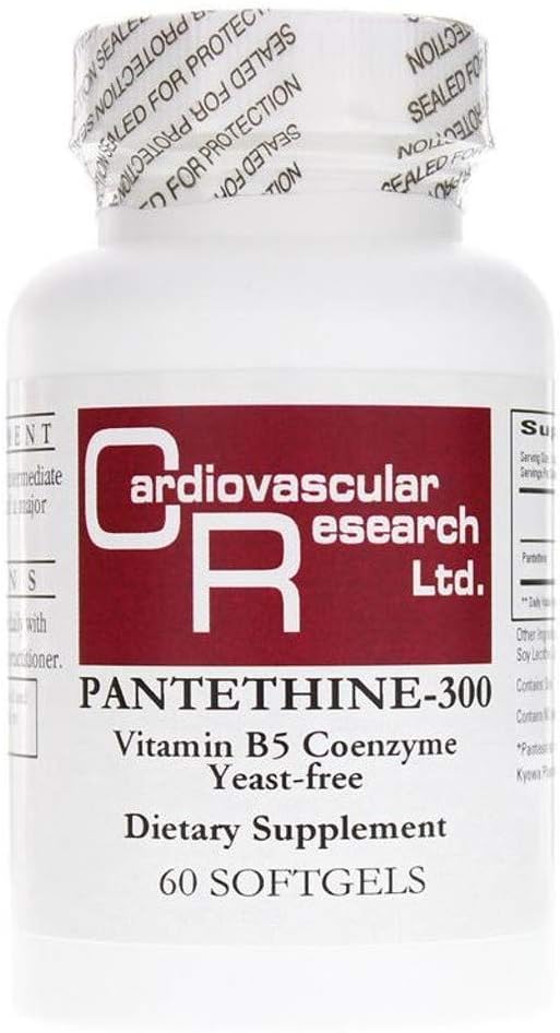 Cardiovascular Research Pantethine-300 Vitamina B5, Blanco, 60 Cuenta