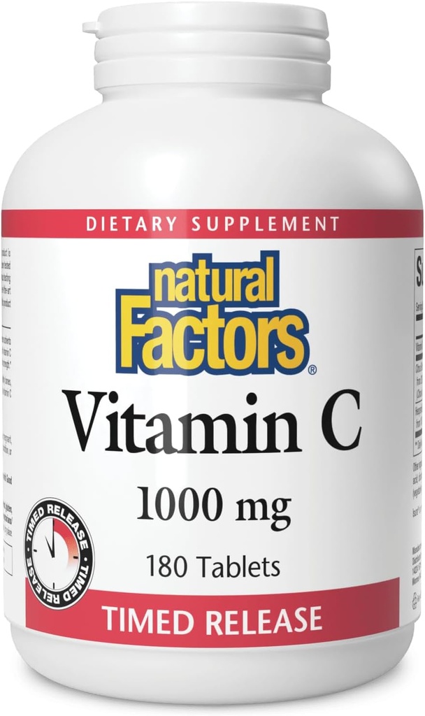 Factores naturales, Vitamina C 1000 mg, Time Release Antioxidant Support for Immune and Bone Health