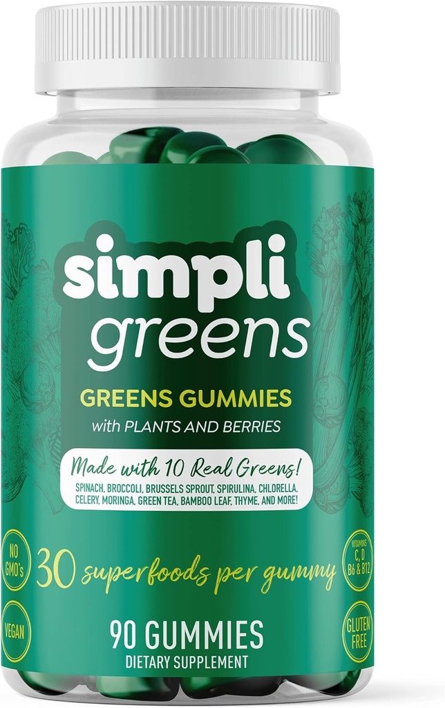 Gummies Suplemento Vegan-Friendly Gummy Vitaminas Superfood Suplemento 90 Conde