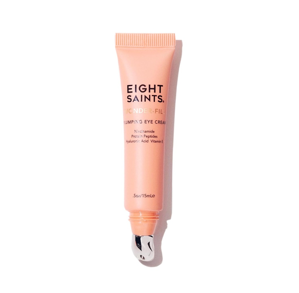 Ocho santos Crema de Ojo de Plumping con relleno de Maravilla, Antiedad Natural y Orgánica bajo Crema de Ojo para Plump Skin, Reduzca las arrugas, líneas finas y bajo bolsas de ojos, círculos oscuros bajo tratamiento de ojos, 0,5 onzas
