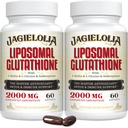 Liposomal Glutathione 2000 mg con L-Serine, L-Glycine & Sulforaphane – Active L-Glutathione Formulación única para mejorar la absorción - Master Antioxidante, detoxificación &amp; Inmuno Ø 120 Softgels