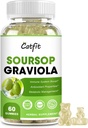 Soursop Graviola Gummies, Soursop Leaves Extract Herbs for Immune Boost, Antioxidant and Global Health Support, Soursop Fruit, High-Absorption, Gluten Free, Vegan, 60 Gummies