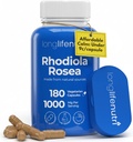 LongLifeNutri Rhodiola Rosea 500mg - 180 cápsulas vegetarianas para la salud mental y física, no transgénico, suministro de 3 meses, pruebas de laboratorio de origen natural, realizadas en EE.UU. - Suplemento diario de bienestar