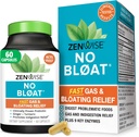 Zenwise Health No Bloat Digestive Enzymes for Gut Health, Gas &amp; Bloating Relief - Multi Enzymes Digestion Suplemento con Probióticos, Ginger, Turmeric Dandelion & Lactase - Hombres - 60 Cuenta