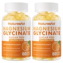 Magnesio Glycinate Gummies 1000mg - Suplemento de Potasio de Magnesio Libre de Azúcar con Vitamina D, B6, CoQ10 para calma Mood &amp; Sleep Support - 120 Orange Gummies -2 Pack
