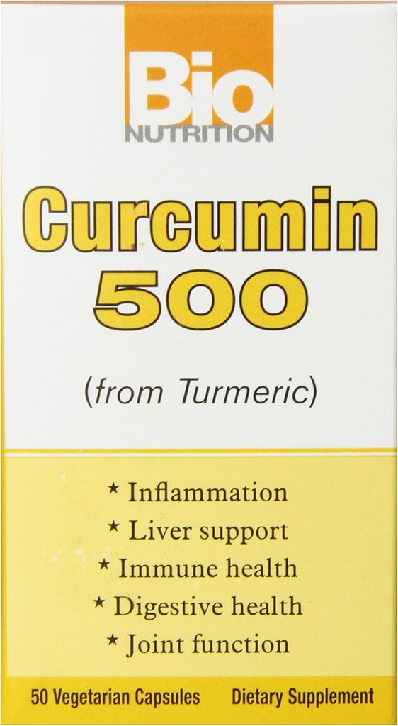 Bio Nutrition Curcummin 500 Vegi-Caps, 50 Condes