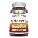 Fórmulas asombrosas Apple Pectin 1400 Mg por Suplemento de Servición Silenciosos tóxicos No Gluten-Free TEN Made in USA (1 Pack TEN 240 Capsules)