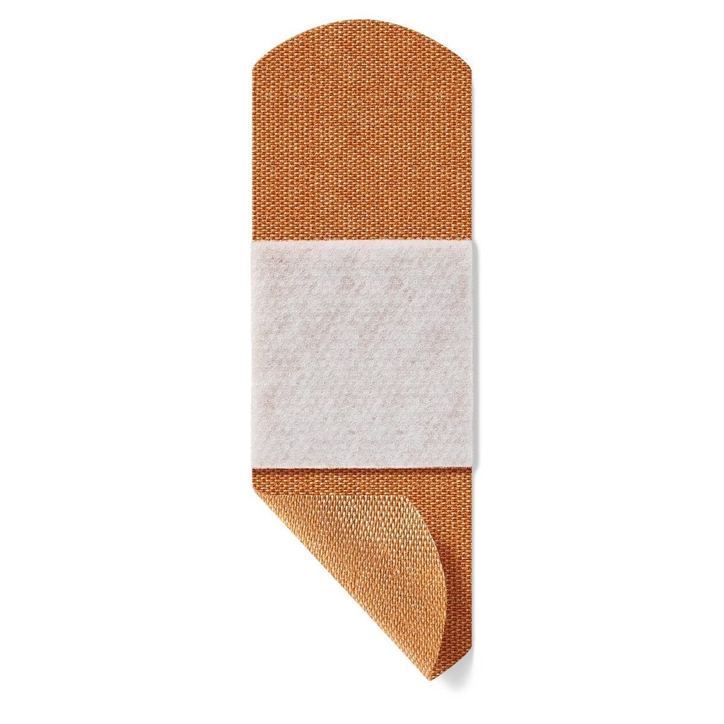 Cuadrícula Quick Strip Fabric Bandas adhesivas con fácil aplicación Wrapper, Bandage Tamaño es de 1 x 3 pulgadas, 100 cuenta