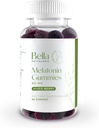Bella High Dosificación Melatonin Gummies ← 60mg Por Serving  durable Natural Strawberry, Elderberry & Blueberry Flavor ← Potent Extra Strength High-Dose Formulation