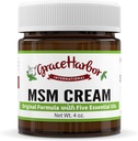 Crema de Grace Harbor MSM – Original – Esquía diaria, musculo y manguito con leche de cabra, aceites esenciales &amp; MSM – Neck, Back, hombro, codo, rodilla, mano y terapia de pie – 4 oz