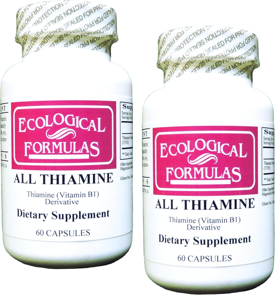 Fórmulas ecológicas Todas la vitamina B1 50 mg, 2 X 60 cápsulas