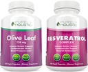 Purely Holistic Olive Leaf Extracto 750mg + Complejo Resveratrol 1450mg - 300 cápsulas Vegan - Hecho en los EE.UU.