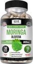 Kaya Naturals Moringa Leaf Extracto - Verdes completos Superfood Suplemento - Pure Miracle Tree Moringa - Boost Energy Naturalmente - Nutrient Dense Vitaminas para Adulto - 30 Veggie Contar