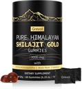 Himalayan Shilajit Gummies: Gold Grade Shilajit Riched with Ashwagandha Fulvic Acid & 85+ Trace Minerals - No Added Sugar - Individually Wrapped - for Men & Women - 60 Gummy